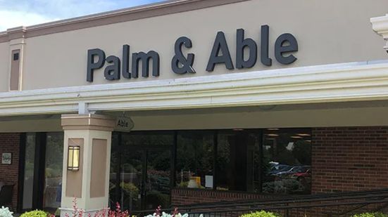 The Palm & Able storefront at 39 Lindeman Drive, Trumbull CT.