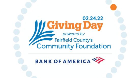 The Fairfield County Giving Day logo with the Bank of America logo.